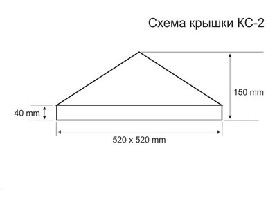 Схема крышки для столба КС-2